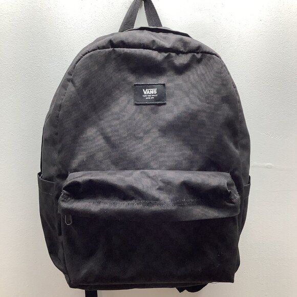 Vans Old Skool Checkerboard Backpack-Black/Charcoal-Recycled Polyester (Unisex) - Picture 1 of 8